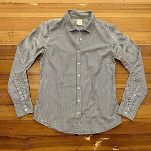 J. Crew the Perfect shirt, celestial blue stripe. Size 4.